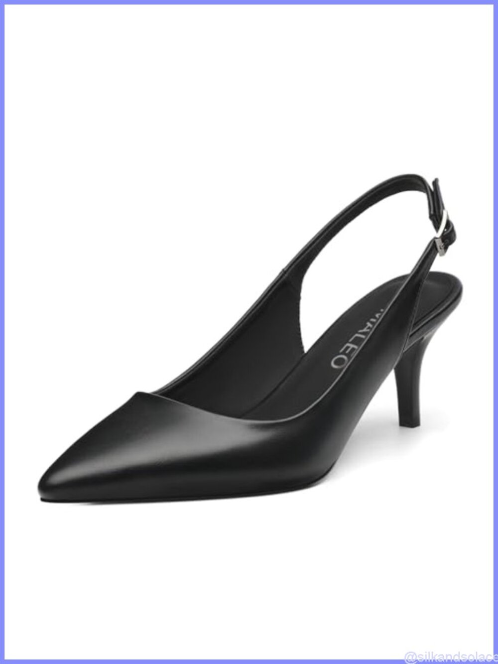 Kitten Heels Pointed Toe Slingback Pumps 2.5 Inch